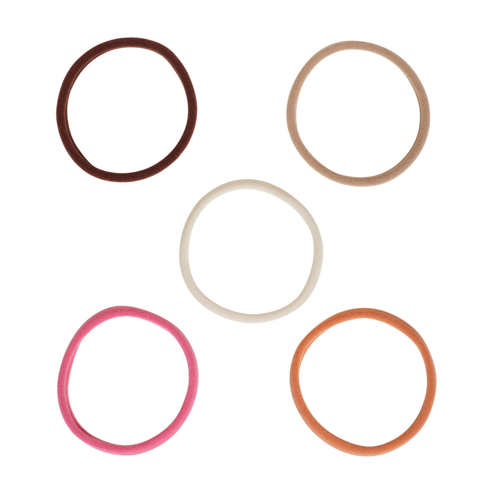 Goody Ouchless Seamless Hair Elastics, 10 Ct,Warm Tones, Damage-Free Gentle Hold Ties, No Snag or Pull, For All Occasions, Chic Styling Accessories for Women & Men, All Hair Types