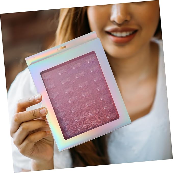 OUNONA 16 Pair Eyelash Storage Box with Window Random Color Lining Fashionable Makeup Accessories for Easy Organization and Travel