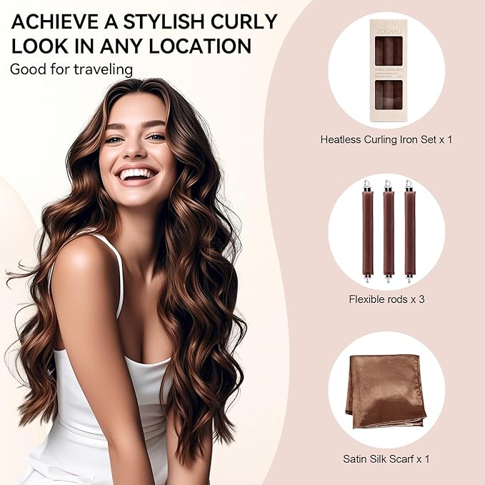 Togayu Heatless Curls Overnight Hair Care Set - Jumbo Velvet Hair Curlers