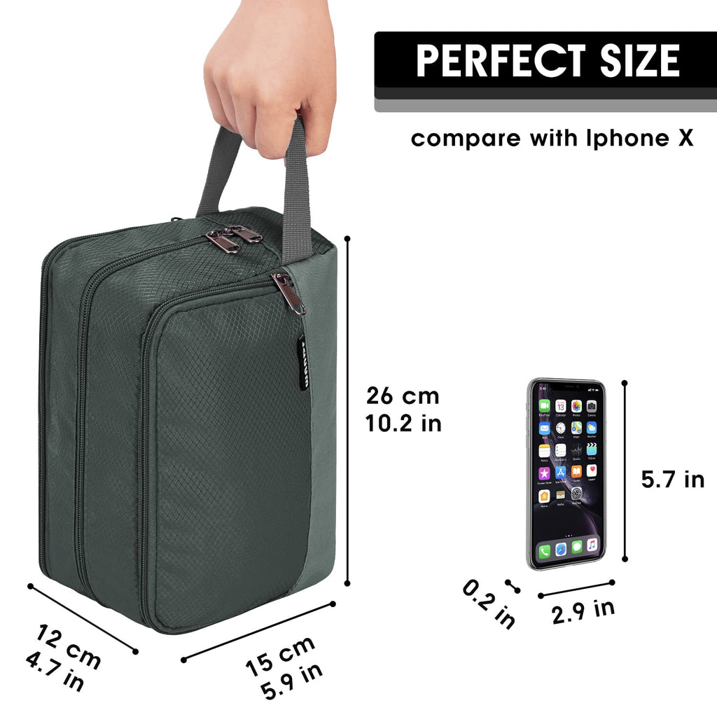 WANDF Travel Toiletry Bag for Men, Small Dopp Kit for Toiletries