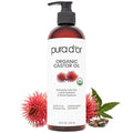 PURA D'OR ORGANIC Castor Oil (16 Oz) Pure Cold-Pressed Hexane-Free USDA Certified
