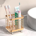 Luxspire Toothbrush Holders for Bathroom, Stainless Steel Electric Toothbrush Holder Wall Mounted, Shower Toothbrush Toothpaste Holder, Bathroom Organizer Essentials, 2 Slots, Rose Gold