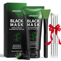 Blackhead Remover Mask, Charcoal Peel Off Face Mask Kit, (100g) Deep Pore Cleans,Oil Control, Blackheads Peel Off Black Mask for Men & Women – Includes Brush,Extractor Tool