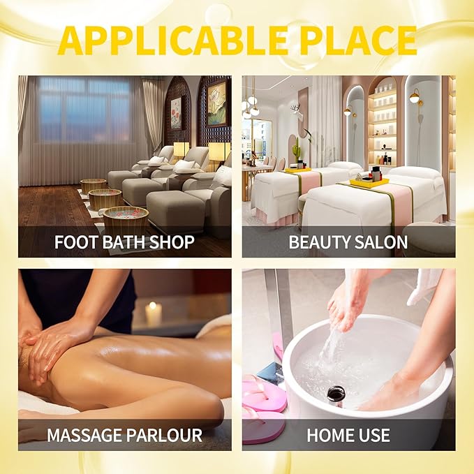 nbc BeautiLab Pedicure Kit Foot Soak Set: Bubble Salt, Sugar Scrub, Massage Mask, Massage Lotion in a Box, 4 Step Foot Spa Kit for Dry Feet, Calluses and Tired Feet(1 Set Milky Flower)
