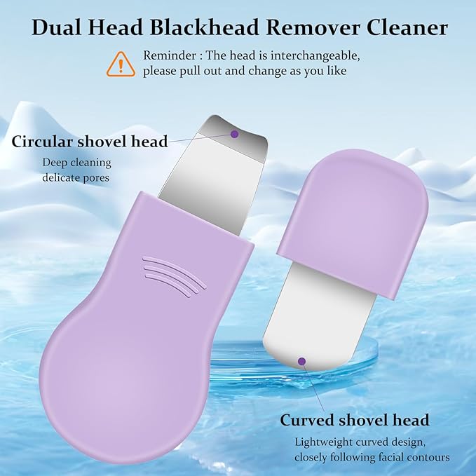 Blackhead Remover Tool,Silicone Face Scrubber, 2 in 1 Nose Pore Scraper for Deep Cleansing,Face Skin Spatula, Nose Black Head Remover, Pore Cleaner Skin Care Tool for Men Women Gifts