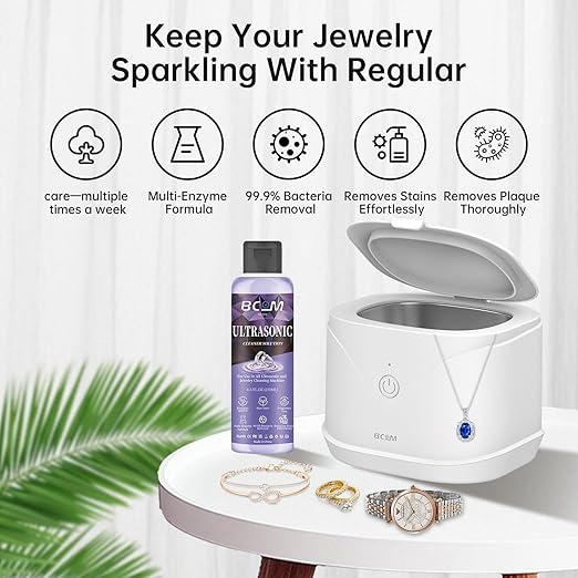 Ultrasonic Jewelry Cleaner Solution 8.5oz for Rings, Gold, Diamond, Glasses