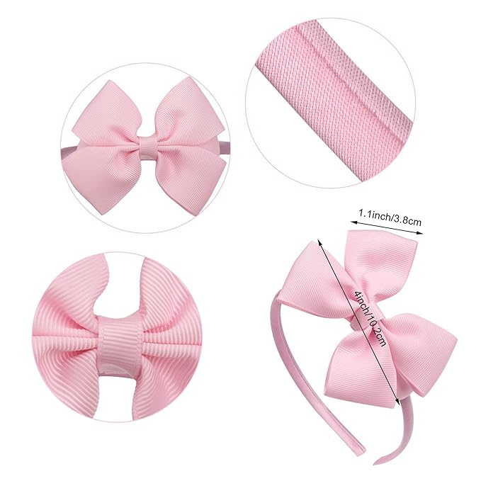 6 Pack Girls Headbands Glitter Kids Hair Accessories Bow/Heart/Star Shaped Sweet Hairband For Toddler/Girls/Teens