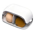 LamChyar Beauty Blender Holder, Makeup Sponge Holder with Lid, Beauty Blender Organizer, Makeup Sponge Case for Countertop (White Lid)