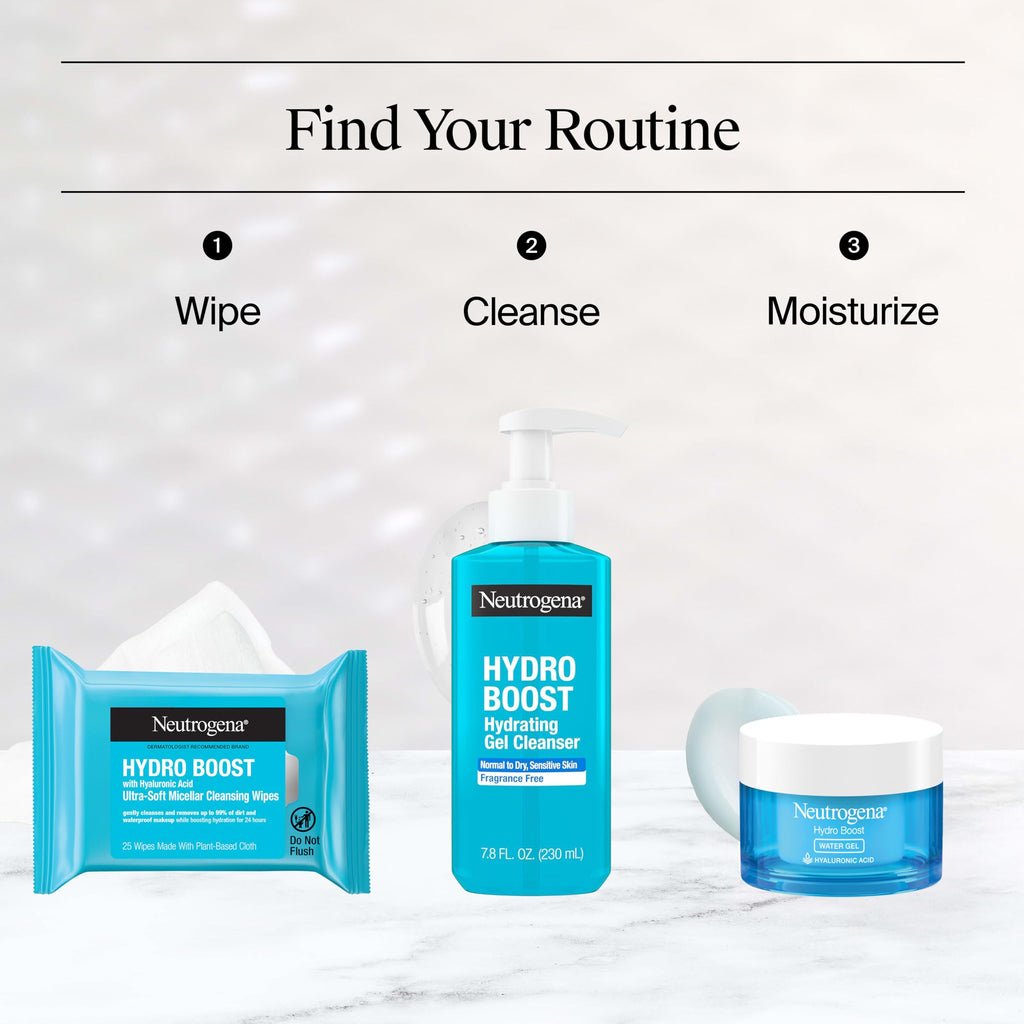 Neutrogena Hydro Boost Cleansing Wipes Makeup Remover, 25 Ct