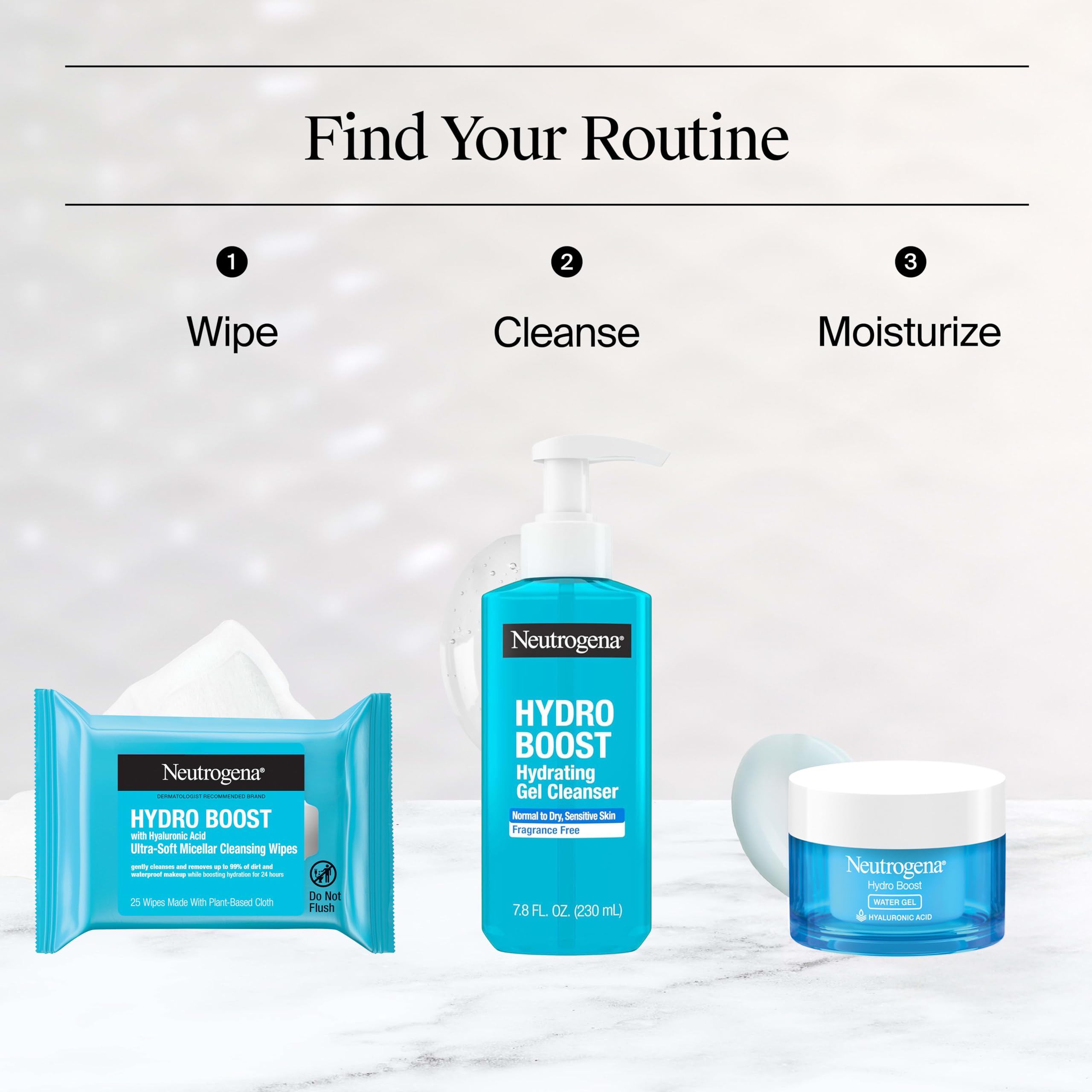 Neutrogena Hydro Boost Cleansing Wipes Makeup Remover, 25 Ct