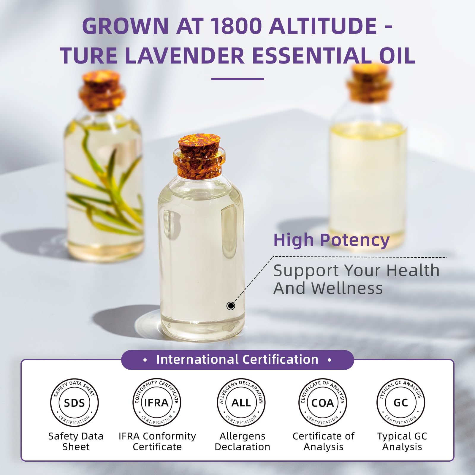 HIQILI Lavender Essential Oil for Aromatherapy, Candle & Soap Making