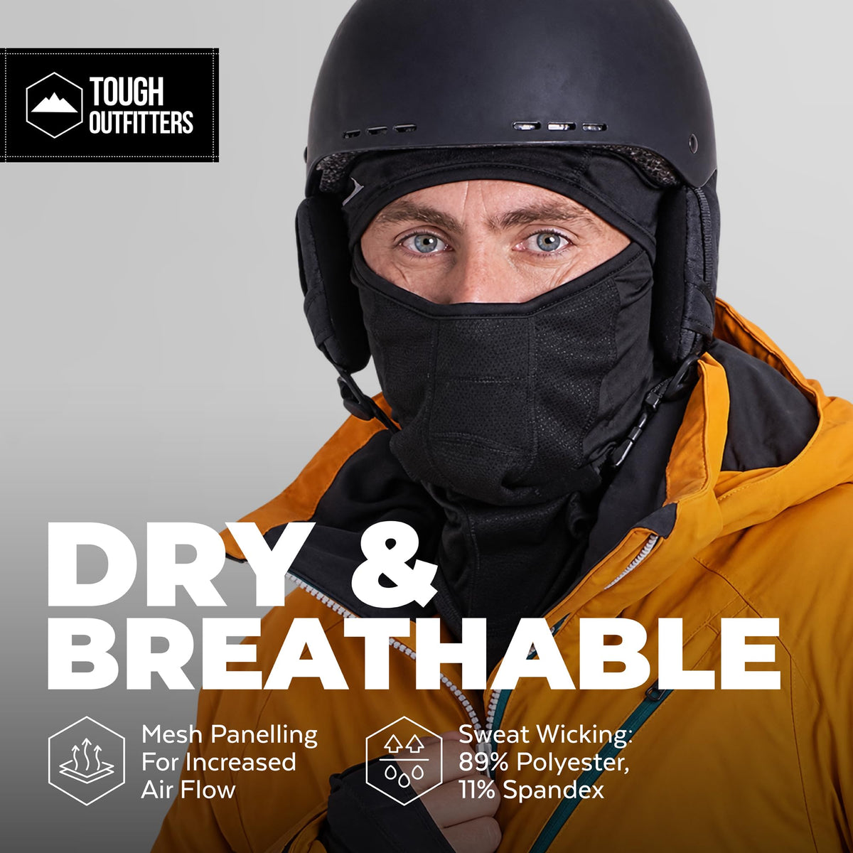Balaclava Ski Mask - Winter Face Mask for Men & Women - Shiesty Full Face Cover - Cold Weather Snow Gear for Skiing, Snowboarding, Running & Motorcycle - Pasamontañas para Hombre - Black