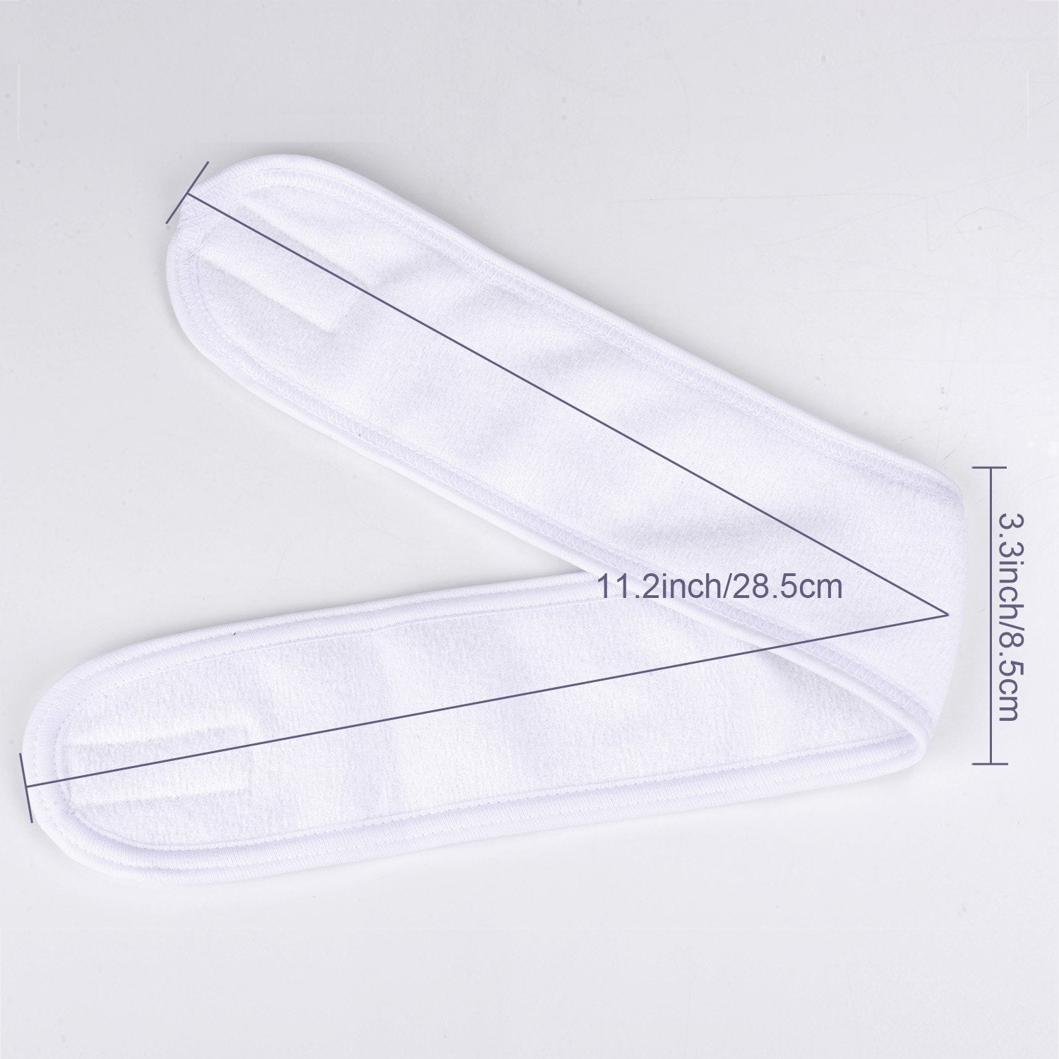Whaline Spa Headband 4 Pcs White Makeup Hair Band Facial Head Wrap Hair Tie
