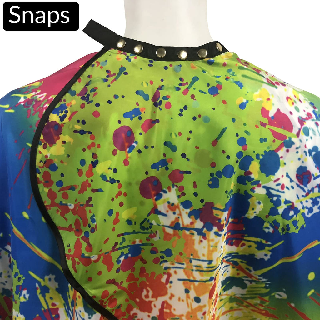 Salon Cape for Women, Hair Cutting Cape with Snap Closure, Professional Large Barber Stylist Hairdresser Cape, Waterproof & Light Weight & Machine Washable- 63”× 56” (Colorful)