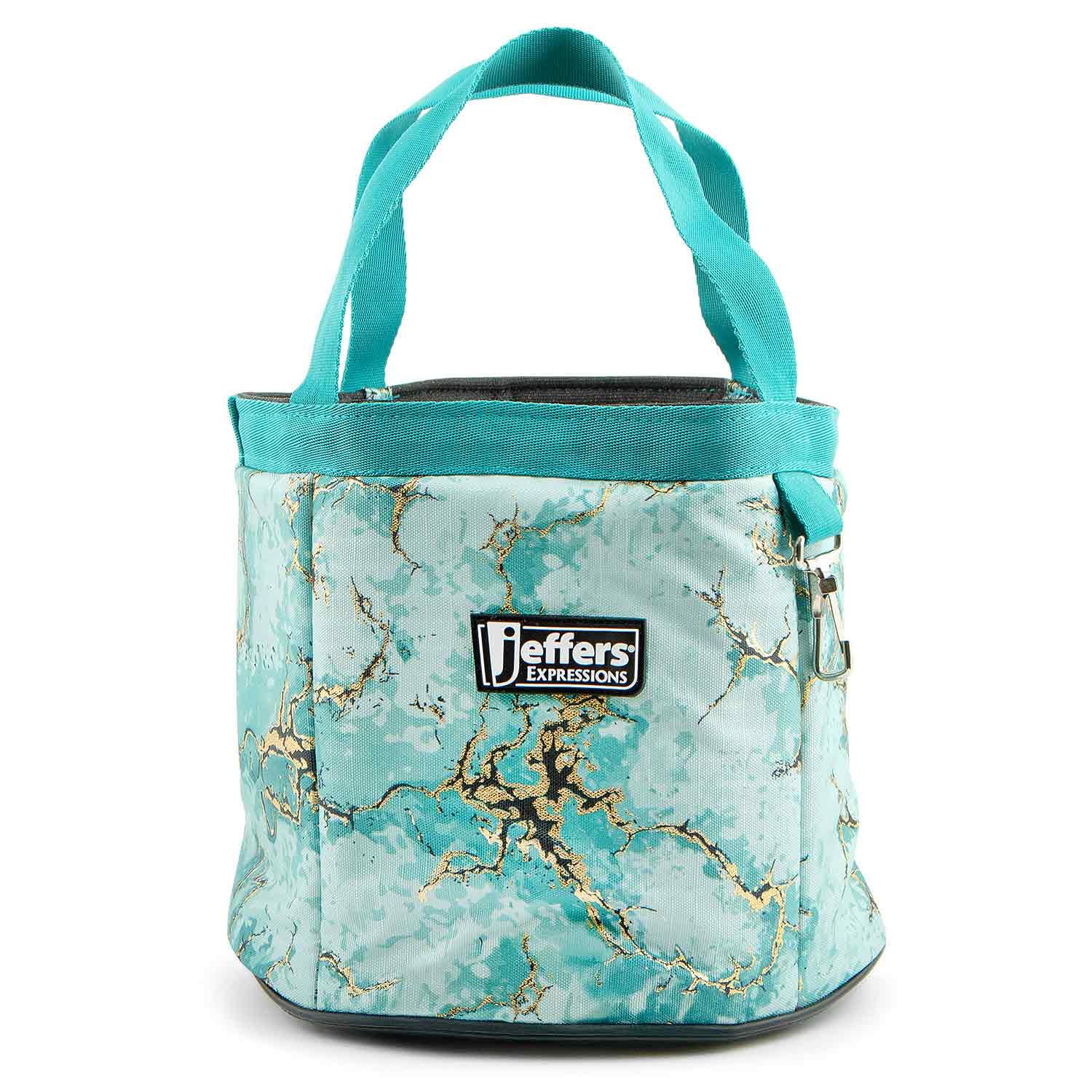 Jeffers Expression Grooming Tote Caddy, 8" L x 9" W - Durable Ripstop Bag Organizer w/Pockets, Portable Storage for Horse, Dog, Goat & Livestock Care Tools, Barn & Travel Utility Tote - Bisbee Blue