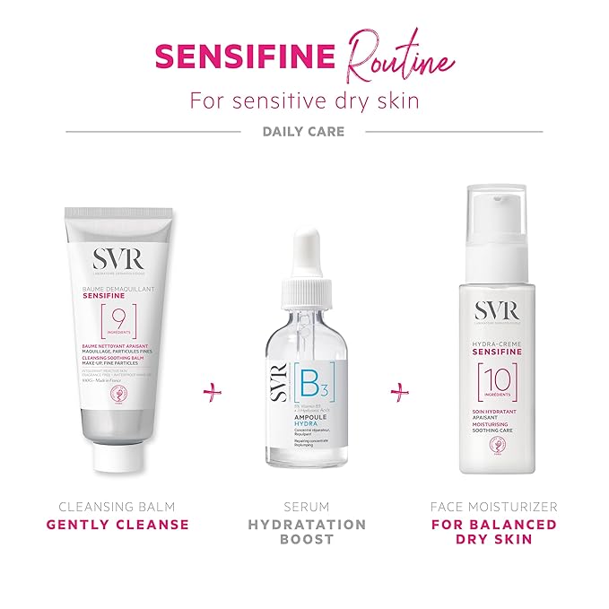 SVR - Sensifine Cleansing Balm - Sensitive Skin Care - Double Cleanser for Dry, Sensitive Skin Efficiency - Removes Makeup, Dirt & Impurities - Hypoallergenic, Dermatologically Tested - 3.5 fl.oz