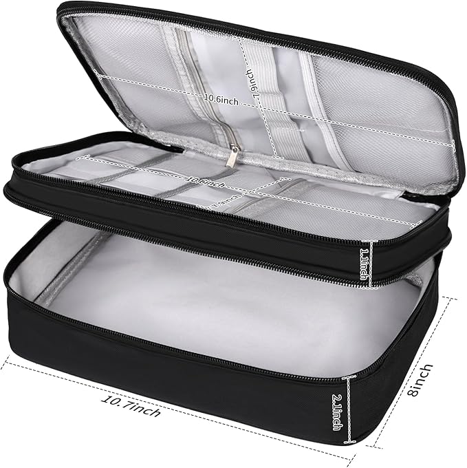 AIHOPESTO Barber Case Barber Tool Bags Barber clipper Bag Barber Cases for Clippers and Supplies Professional Barber Accessories Kit Hair Cutting Scissors Storage Bag Shaving Kits (Black)