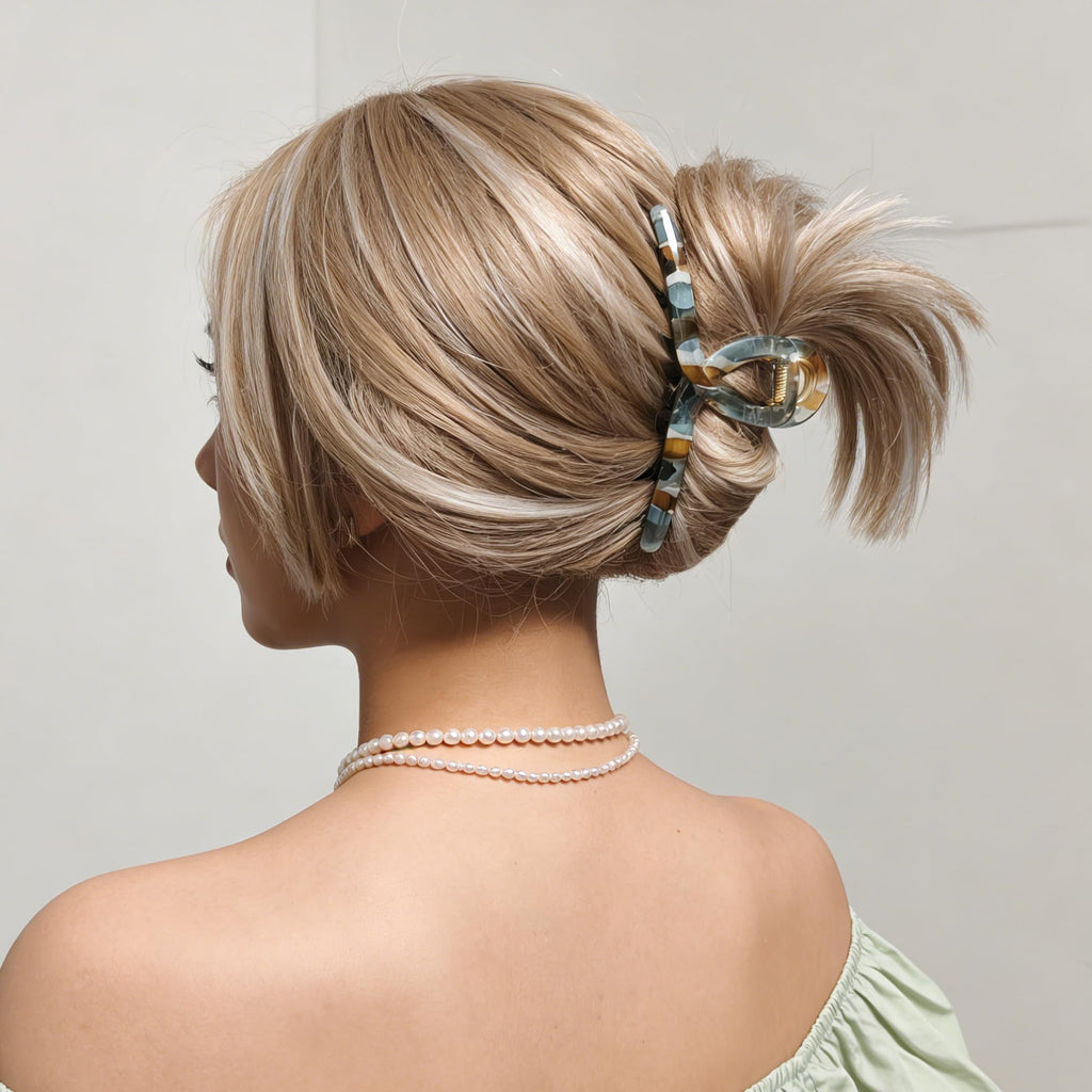Large Butterfly Hair Claw Clips with Long Thick Hair Big 5.1" Ripple Clips Hair Accessories for Women Girls Gifts 2 Pcs