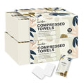 Ourmed Life Compressed Towel Tablets – Portable, Individually Wrapped Disposable Face Towels, Quickly Expand with Water, Soft & Lint-Free, 12‘’x10‘’ for Travel, Camping, Hiking, Backpacking (112 Ct)
