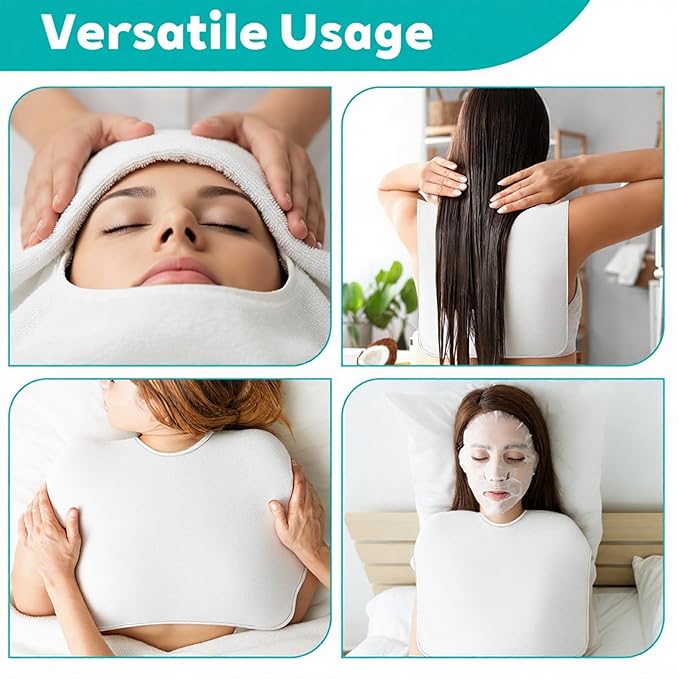 6 Pcs Microfiber Facial Towels for Estheticians, Extra Soft Spa Towels for Facial U-Shaped Extra Thick Massage Face Towel Professional Face Cloth with Split Design for Spa Massage Skin Care