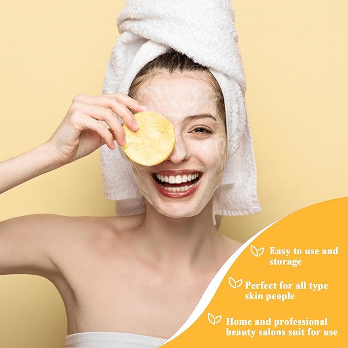 360+1 Count Compressed Facial Sponges, Luxiv Round Face Sponge Professional Compressed Makeup Removal Sponges for Estheticians Wash Face Sponge Compress Exfoliating Spa Pads With Portable Case