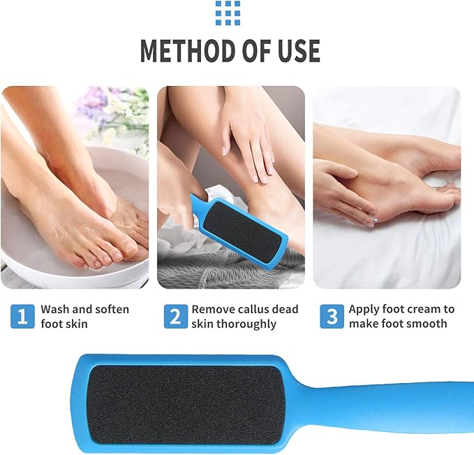Fu Store Pedicure Foot Files Callus Remover with Double Sided Feet Rasp for Dead Skin Professional Scrubber for Feet (6 Pack)
