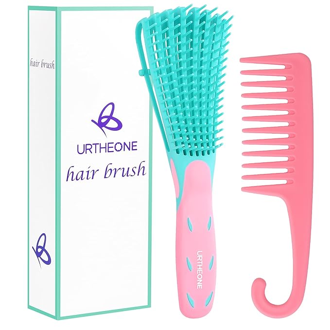 URTHEONE Detangling Brush for Black Natural Hair, 3A-4C Curly Afro Brush