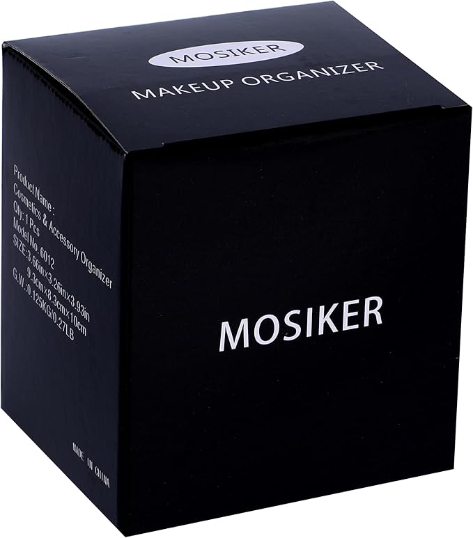 MOSIKER 10oz Clear Acrylic Small Qtip Holder,Swab Dispenser Cotton Ball Jars Bathroom Organizer with Lid