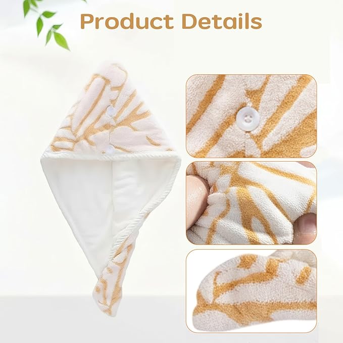 2-Pack Microfiber Hair dring Towel | 50% Faster Drying, Ultra Absorbent & Frizz Control | for Long/Curly Hair | 16 * 26" Large Size | Travel Gym Home Use(Yellow,Green)
