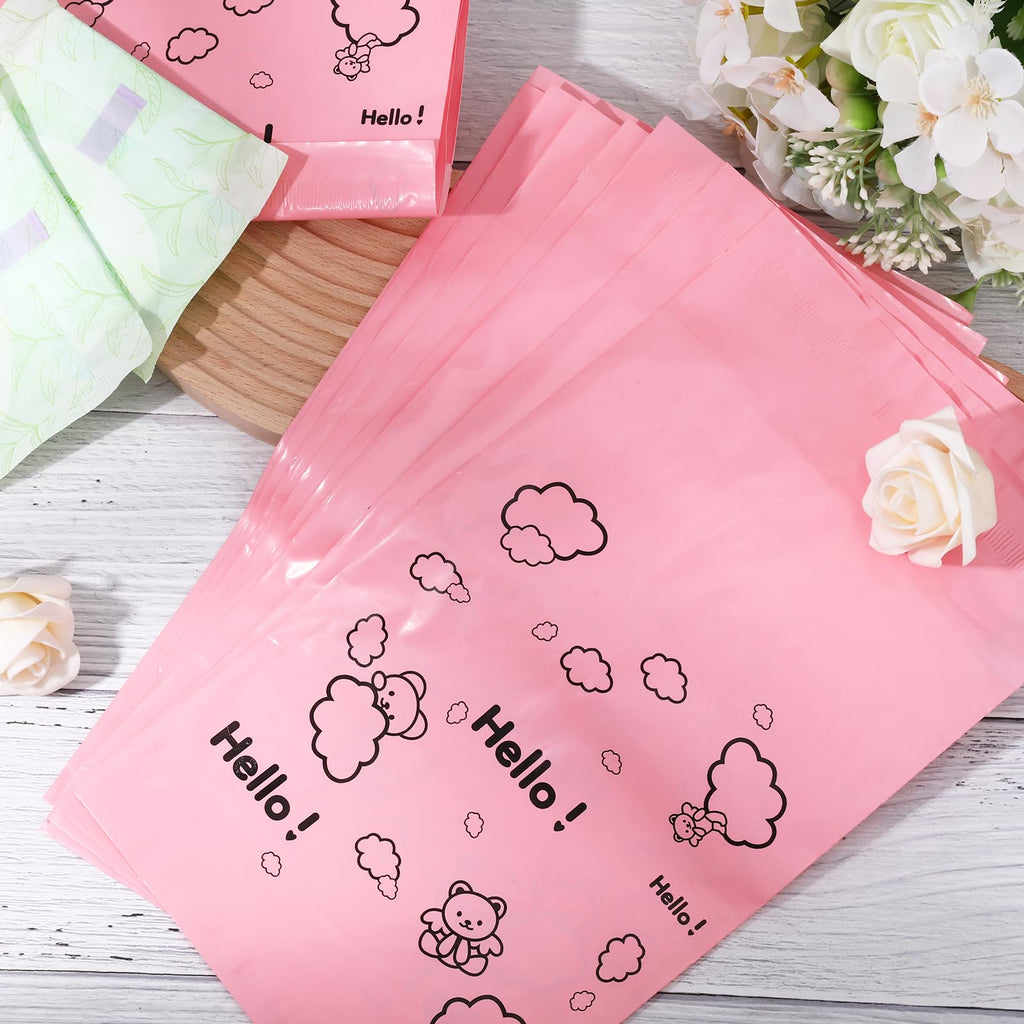 100 Pcs Pink Sanitary Napkin Disposal Bags for Pads Privacy Protection