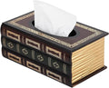NFASHIONSO Antique Book Design Wood Bathroom Facial Tissue Dispenser Box Cover/Novelty Napkin Holder…