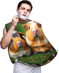 Tropical Fruit Pineapple Print Beard Bib Shaving Apron, Beard Hair Trimming Cape Gift For Dad