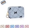 Playexen Mini Makeup Bag, Corduroy Small Cosmetic Bag for Purse, B-DBlue