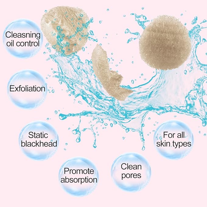 Bokon 25 Pcs Loofah Exfoliating Face Pads 2.36 Inches Round Natural Loofah Sponge Body Face Scrubber Remove Dead Skin Facial Pad Bulk for Bath Shower Spa Skin Cleaning Women Men (Beige)
