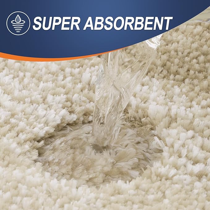 OLANLY Microfiber Bathroom Rugs Sets 3 Piece, 47"x20"+24"x16"+24"x20"