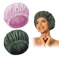 Edoneery Reusable Shower Caps for Women, Waterproof Long Hair Bonnet