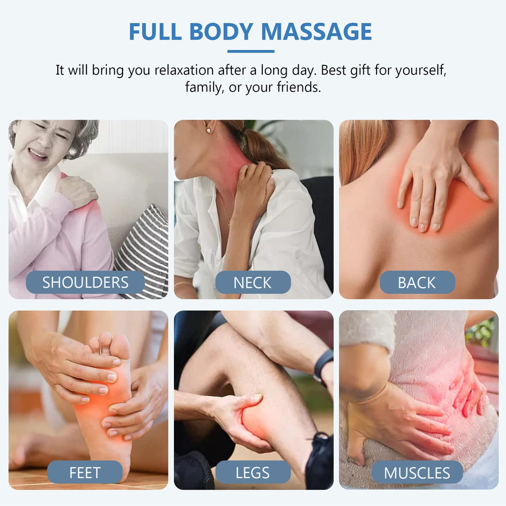 WANDiORY 2-Pack Manual Massage Balls, Roller Back Massager Great for Relax, Deep Tissue Massage Tool to Relief Full Body, Sore Muscle, Neck, Shoulders, Feet, Joint Pain, Stiffness(Blue)