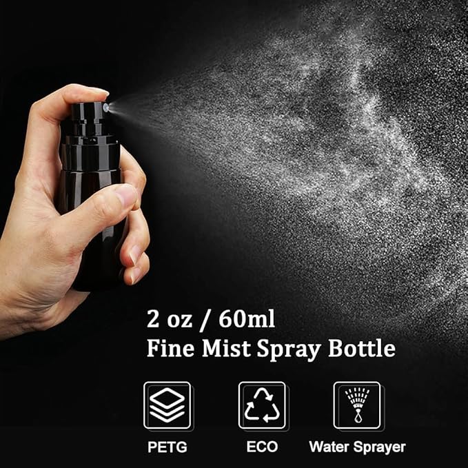 Wowang 9 PCS 3.4oz Travel Bottles for Toiletries TSA Approved Travel Size Containers Leak Proof Plastic Squeeze Bottle Small Cream Jars & Refillable Spray Bottle for Shampoo Conditioner Toner(Brown)