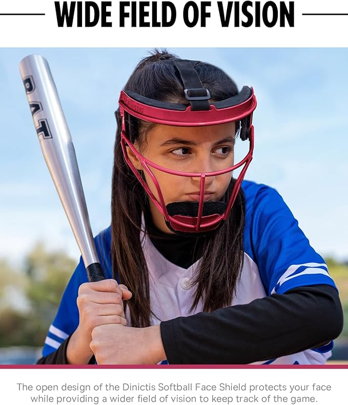 Dinictis Softball Face Mask, Lightweight, Comfortable, with Wide Field Vision, Durable and Safe Face Guards, Premium Protective Softball Fielder's Mask