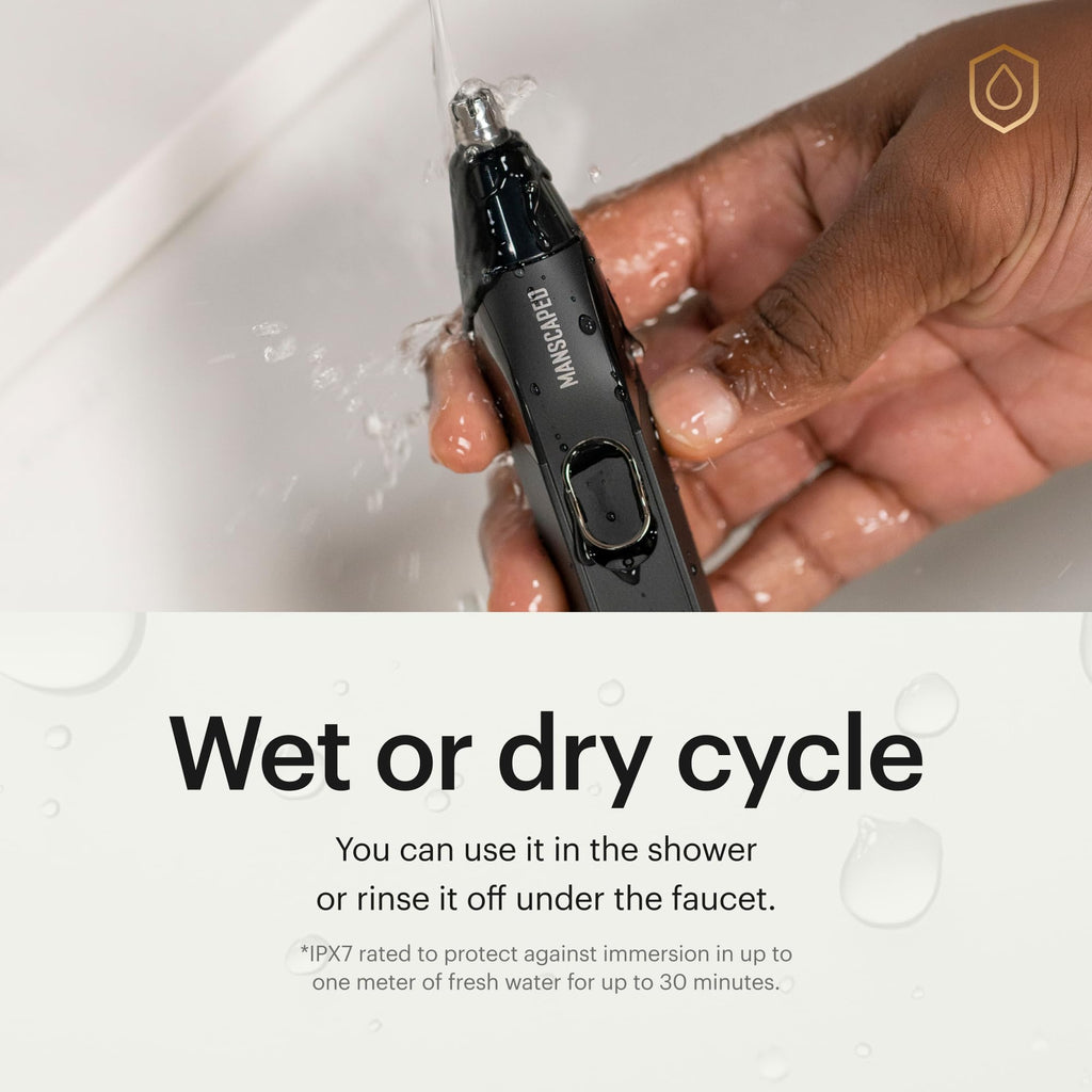 MANSCAPED® The Weed Whacker® 2.0 Electric Nose & Ear Hair Trimmer – 7,000 RPM Precision Tool with Rechargeable Battery, Wet/Dry, Easy to Clean, Improved Stainless Steel Replaceable Blade