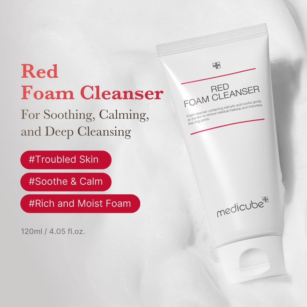 medicube Facial Cleanser Red Foam Cleanser, 4.05 oz