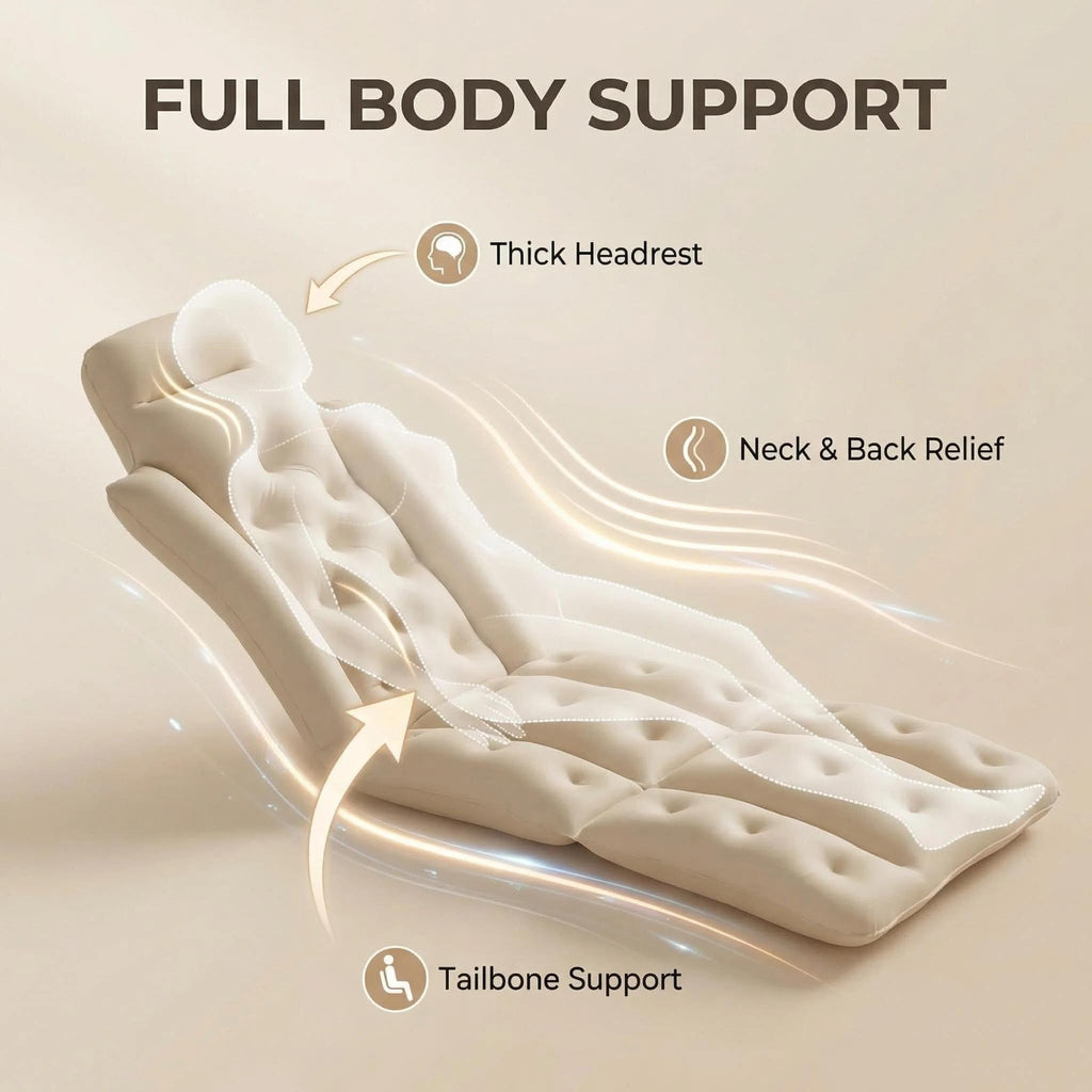 Full Body Bath Pillow for Bathtub, Thick & Luxury Bathtub Cushion with 144 Suction Cups, Bathtub Pillows for Head & Neck, Back Support, Ideal Bath Accessories for Gifts Spa, Soaking, Tub (Blue)