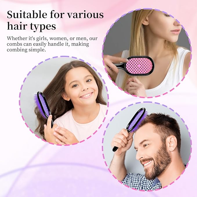 Detangling Brush,1 Pack Detangler Brush, Gentle & Effective Detangling on Wet or Dry Fragile Hair Types,Ultra-light, Detangling Brsuh ventilated and antistatic hairbrush (orange)