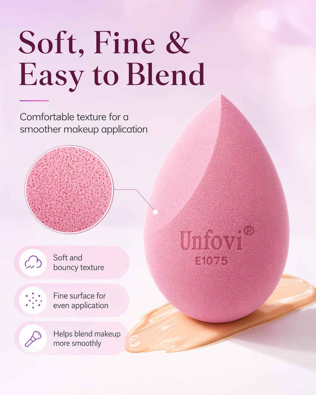 7-Pack Makeup Sponges Set, Cosmetic Sponge for Foundation & Concealer, Latex-Free Reusable Beauty Face Blender, Soft Makeup Blenders for Liquid, Cream, Powder Wet/Dry Application (Multi)