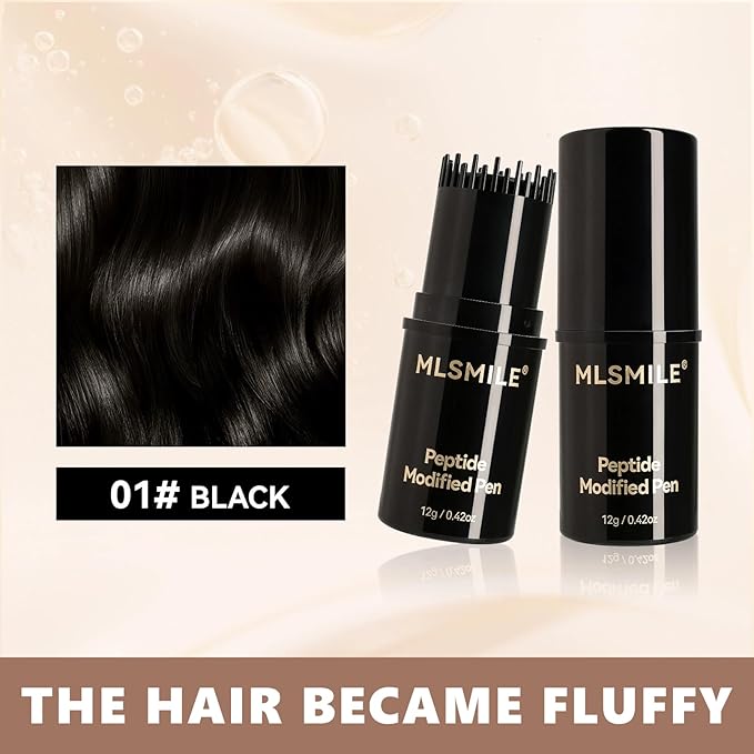 2-in-1 Hair Dye Comb for Women, Waterproof and Sweat-Proof Temporary Hair Dye Brush & Color Stick, Gray Roots Cover Touch Up Correction Stick for Unisex (Black)
