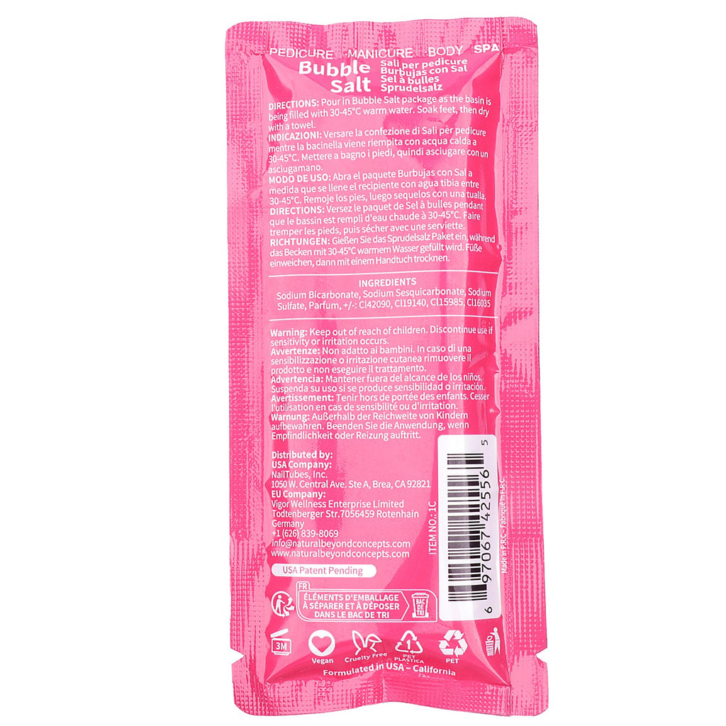 nbc BeautiLab Pedicure Kit Foot Soak Set: Bubble Salt, Sugar Scrub, Massage Mask, Massage Lotion in a Box, 4 Step Foot Spa Kit for Dry Feet and Tired Feet（1 Set Rose