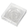 FOYTOKI 6pcs Eyelash Storage Boxes Square Glitter Eyelash Packaging Cases Unique Silver Card Design for Easy Viewing and Protection