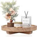 Round Decorative Tray Farmhouse Kitchen Decor Soap Dish, 8" Brown