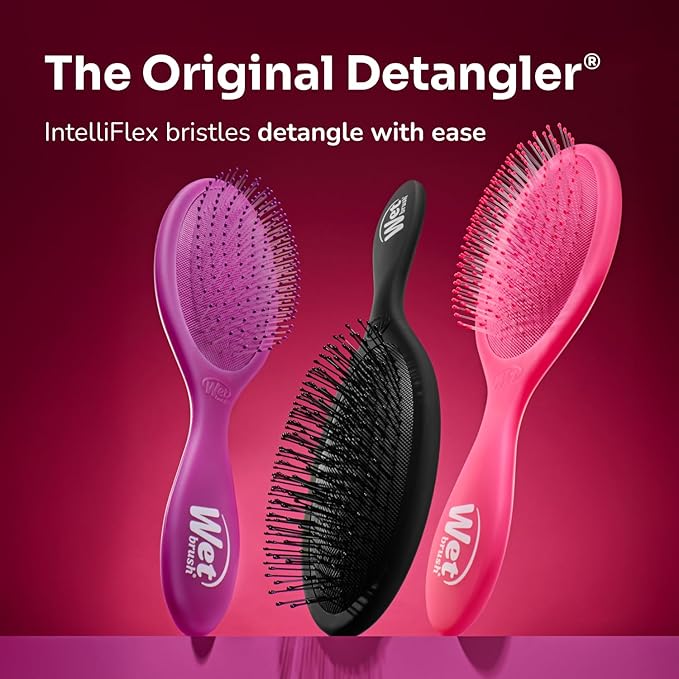 Wet Brush Original Detangler Hair Brush, Amazon Exclusive Purple - Ultra-Soft IntelliFlex Bristles - Detangling Hairbrush Glides Through Tangles For Wet, Dry & Damaged Hair - Women, & Men