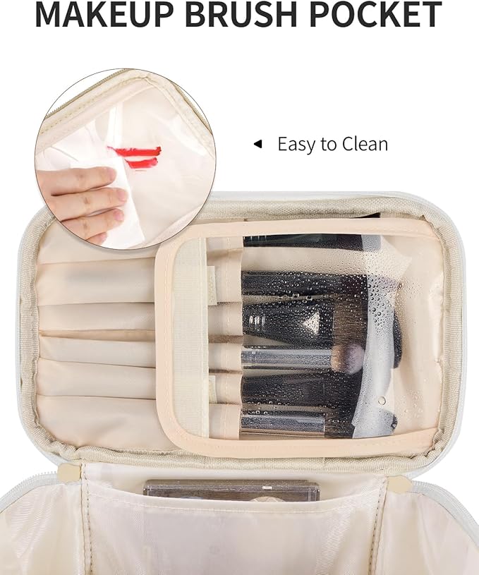 Wandering Nature Makeup Bag, Women Travel Make Up Vanity Case with Handle